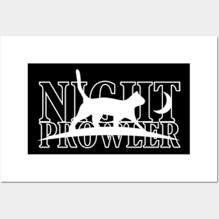 Night Prowler cat night owls moonstruck birthday gift shirt Posters and Art